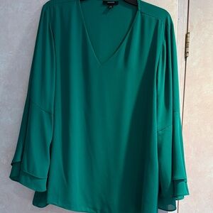 Alfani Green V-Neck Blouse